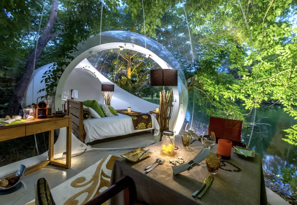 inflatable bubble bed tent